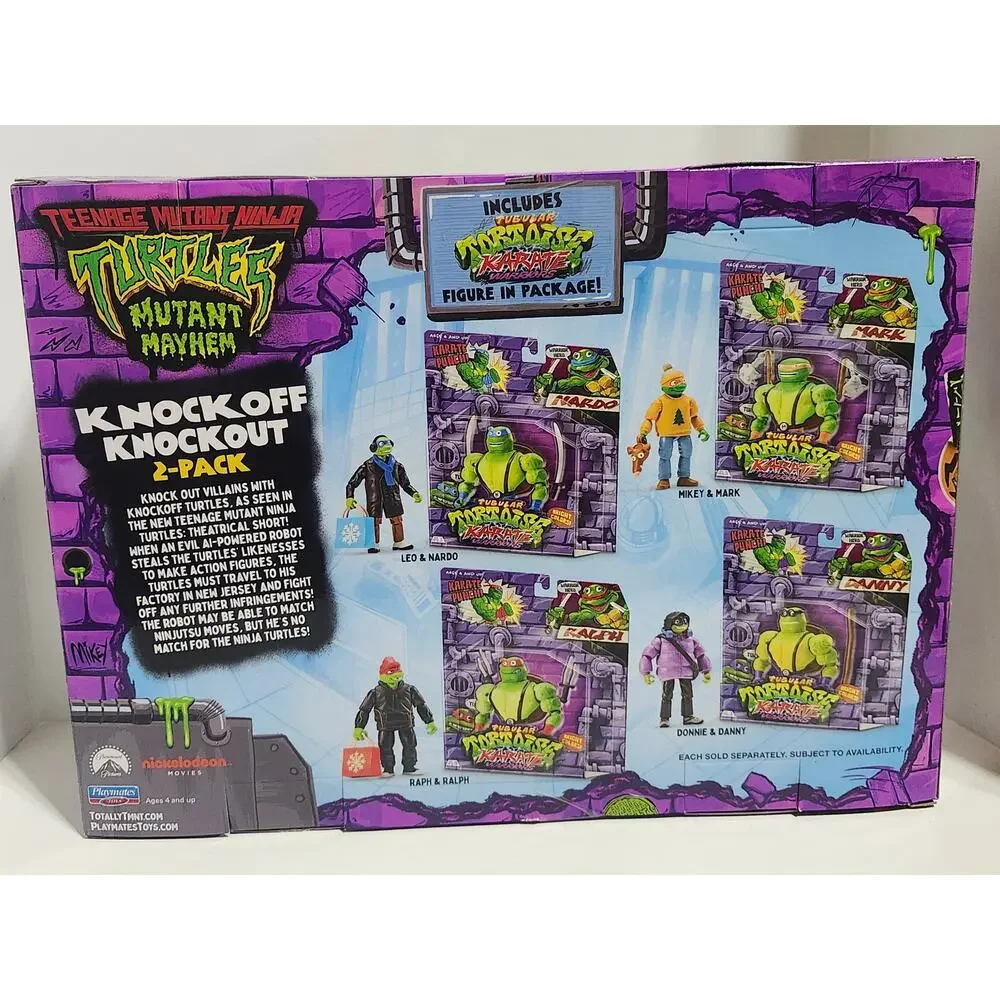 TMNT Mutant Mayhem Tubular Torsos Donnie & Danny Knock Off Knockout 2-Pack